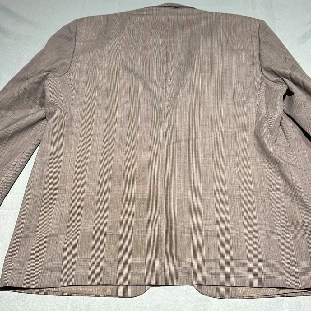 Christian Dior Men’s Houndstooth Plaid Blazer Jacket Size‎ 44R C35